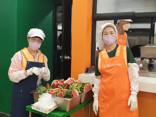 서울한마음라이온스클럽 7월 정기봉사 - 서울노인복지센터 배식봉사